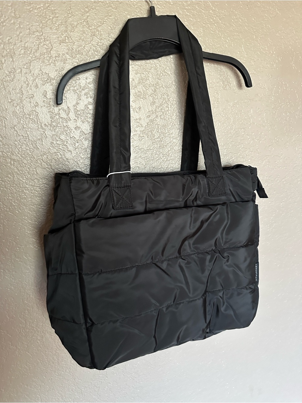 Black Quilted Tote Bag - Unbranded